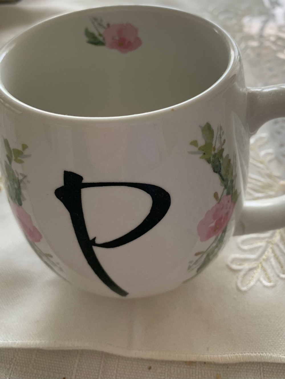 Prima Design Ceramic Mug Monogram “P” Initial